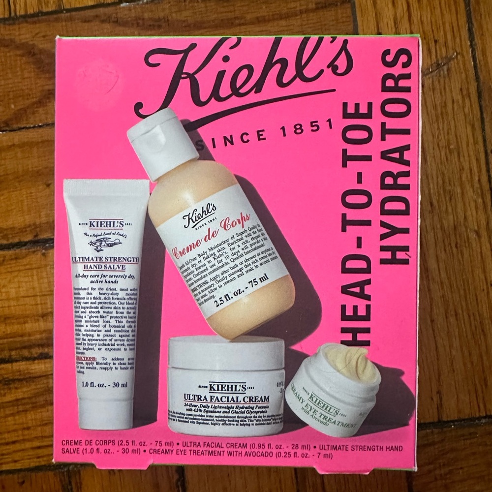 4-Pc. Kiehl's Head-To-Toe Hydrators Skincare Set, Brand New, Never Opened